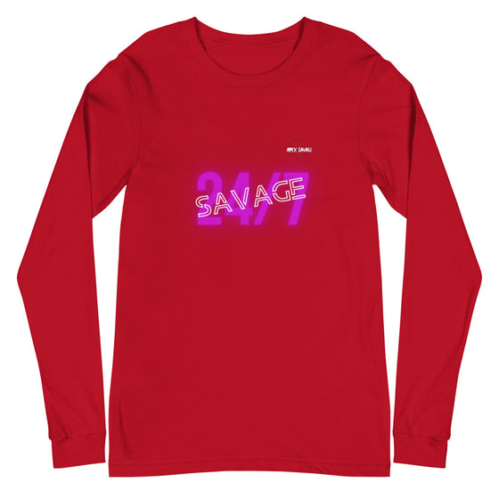 Apex Savage - 24/7 Savage - Long Sleeve Tee (Unisex)
